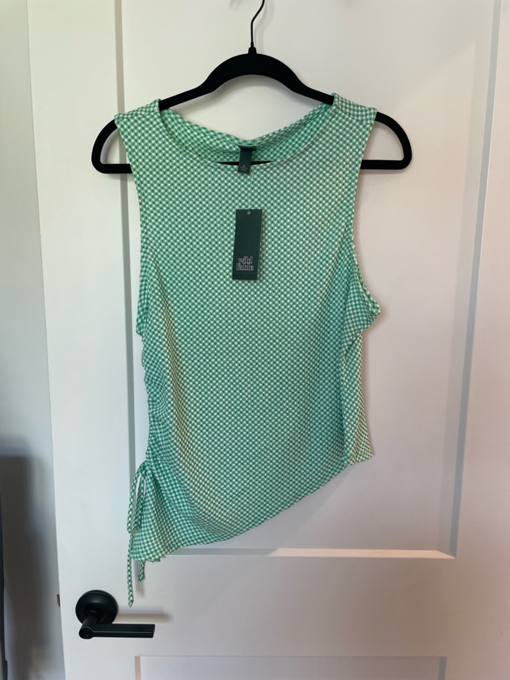 wild fable Mint Green Checkered Sleeveless Tank